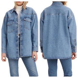 NWOT Levi’s denim Dylan relaxed shirt XS re/done reformation frame etc